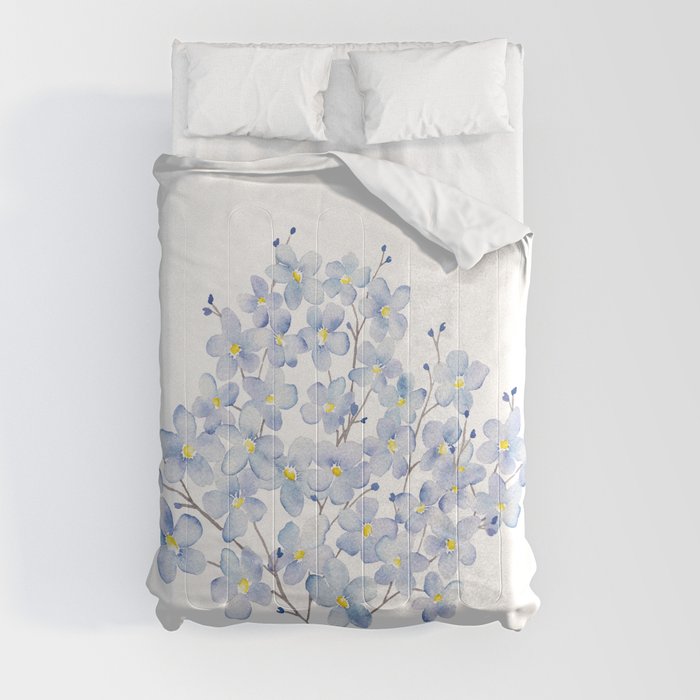 Bouquet of blue flowers - Forget-me-nots Comforter