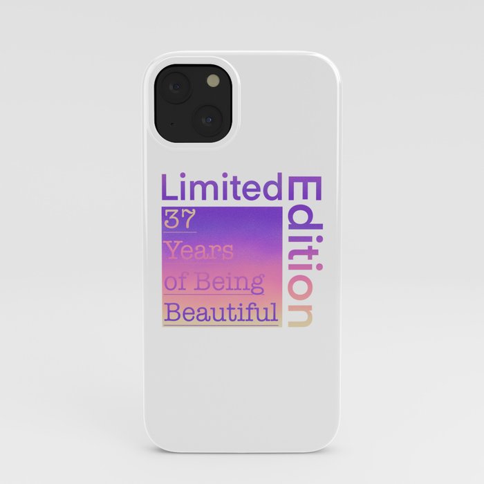 37 Year Old Gift Gradient Limited Edition 37th Retro Birthday iPhone Case