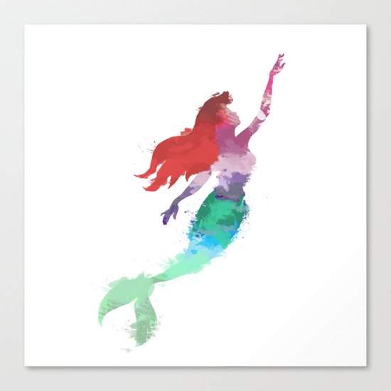 Ariel Little Mermaid Canvas Print