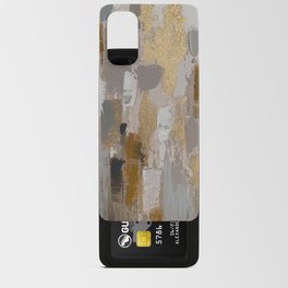 Elegant Modern Hand Painted Gold Gray White Brushstrokes Android Card Case