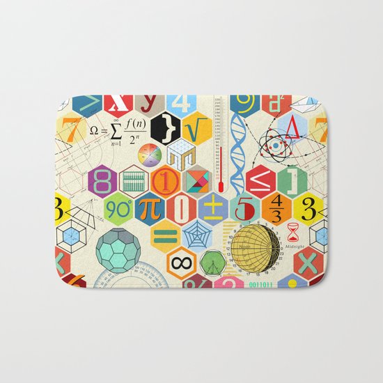 Math in color Bath Mat