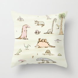 Dinosaurs Throw Pillow