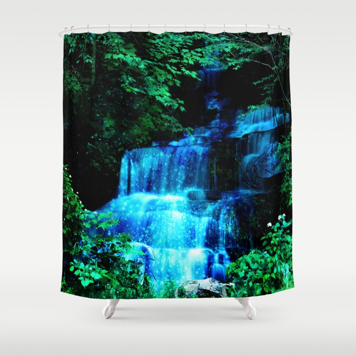 Enchanted Waterfall Shower Curtain By Vintageby2sweet Society6 Enchanted Waterfall Shower Curtain