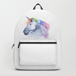 Watercolor Unicorn Backpack | Painting, Colorfulunicorn, Unicornwatercolor, Animal, Art, Rainbow, Artsy, Watercolor, Unicorn, Artistic 