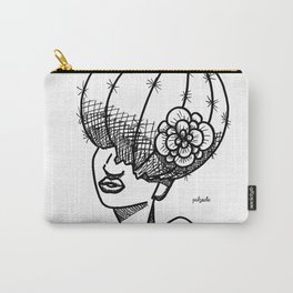 Cactus Head Pot, Flower & Fro by Pablo Rodriguez (Pabzoide) Carry-All Pouch