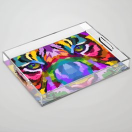 Colorful tiger Acrylic Tray