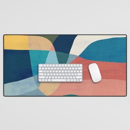 Waterfall and forest Desk Mat