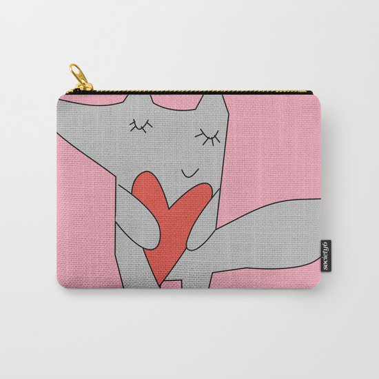 Fox in love pink Carry-All Pouch
