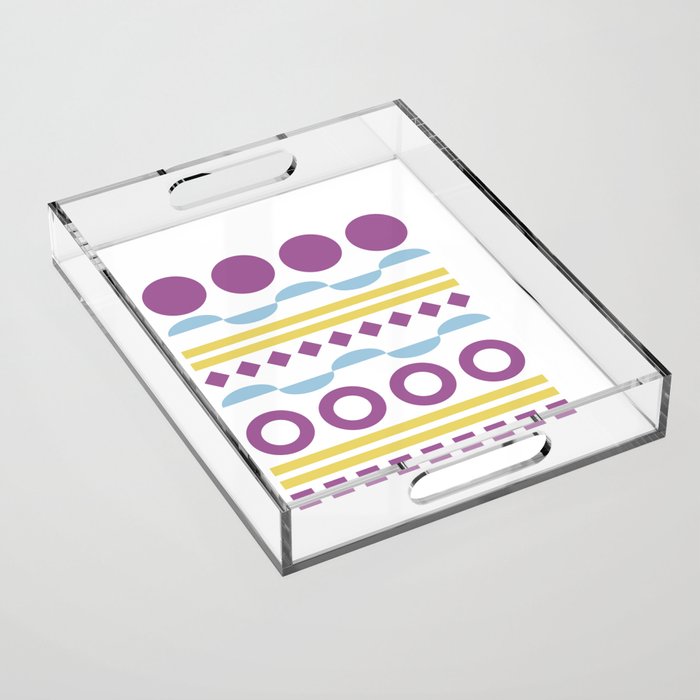 Patterned shape line collection 3 Acrylic Tray