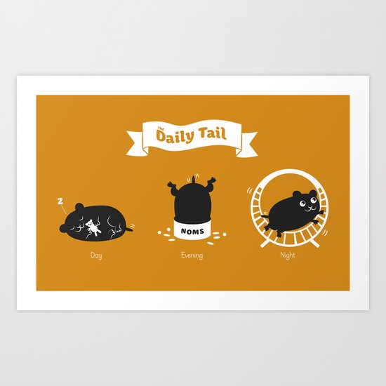 The Daily Tail Hamster Art Print