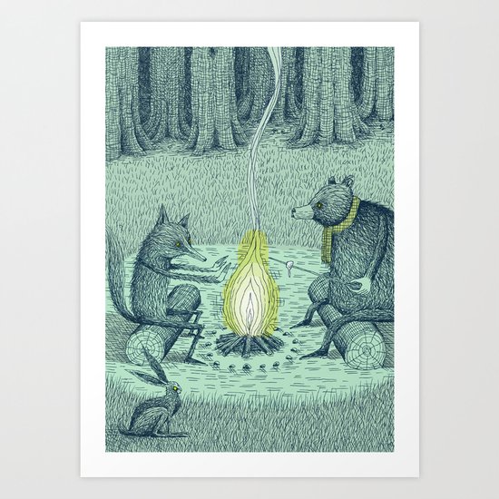 'Campfire' (Colour) Art Print