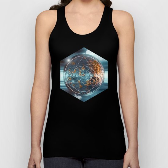 GEOMETRIC BLUE Unisex Tank Top