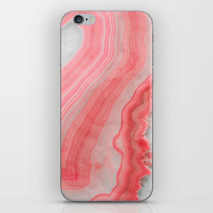 Coral Pink Agate iPhone Skin