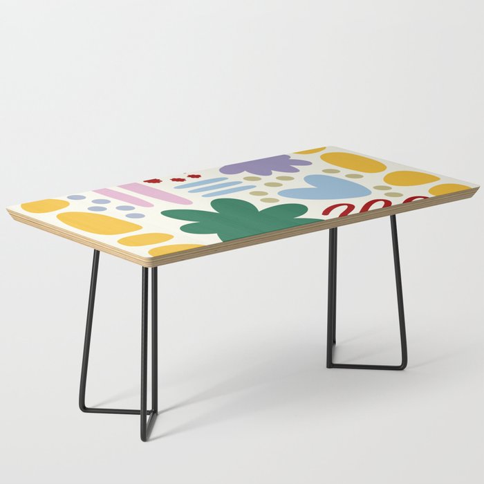 Abstract vintage color shapes collection 5 Coffee Table
