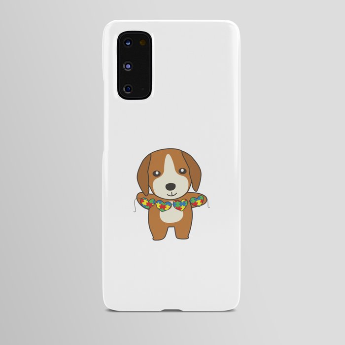 Autism Awareness Month Puzzle Heart Dog Android Case