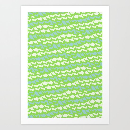 Multicolor geometric hipster pattern, stylized ethnic textile design. Art Print
