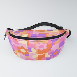 70s Floral Geometric Girl Fanny Pack