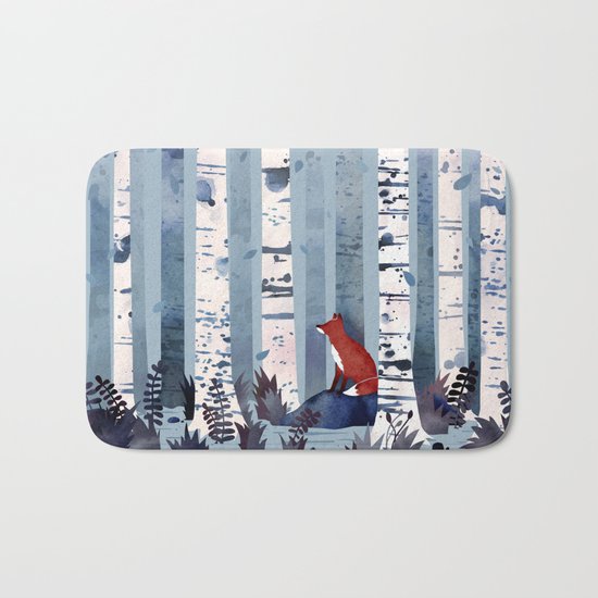 The Birches (in Blue) Bath Mat
