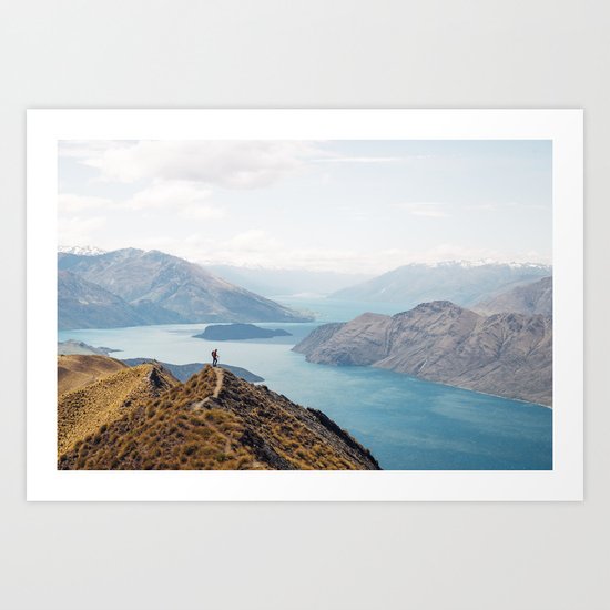 The top of Roys Peak Art Print