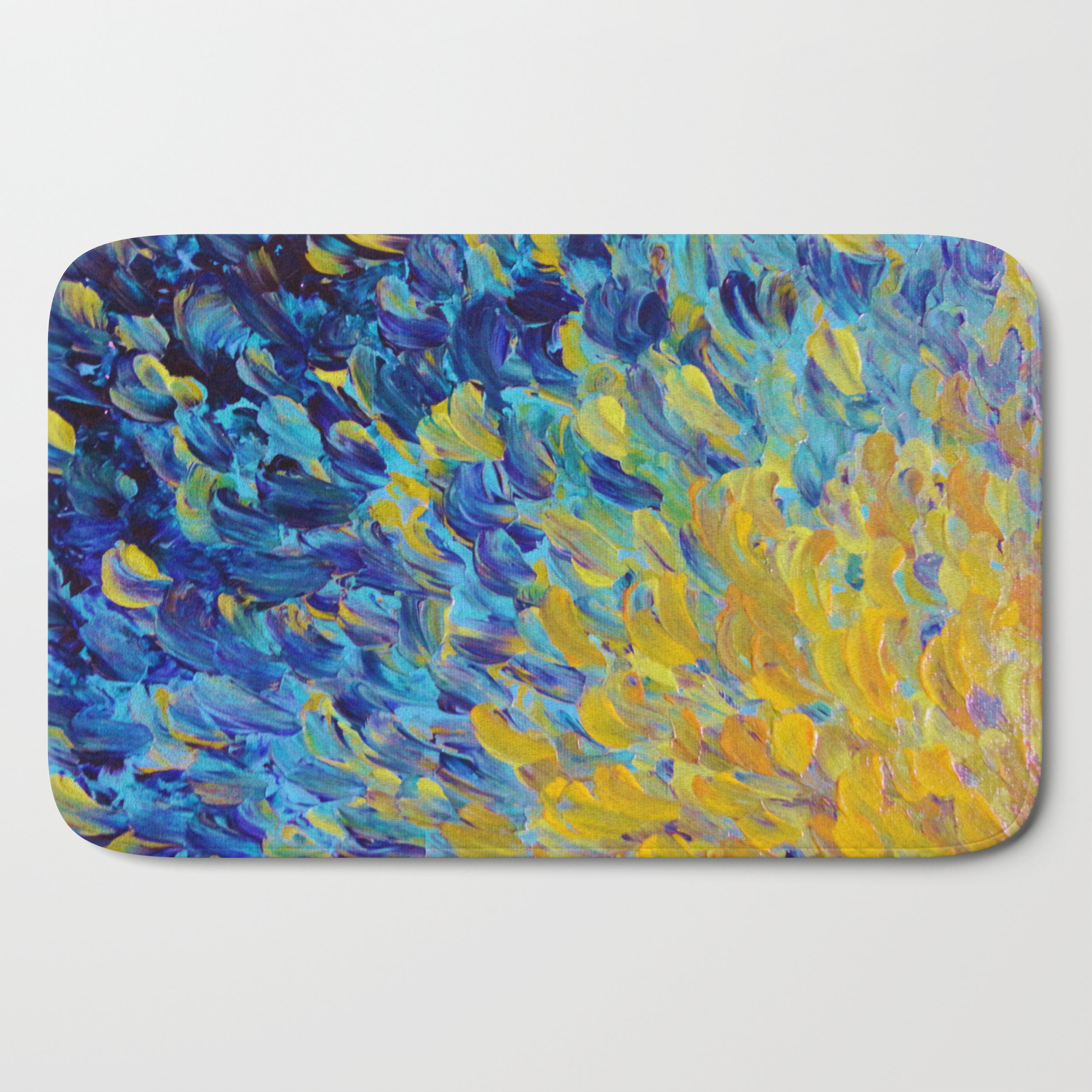 Aquatic Melody Lovely Bright Abstract Ocean Waves Acrylic