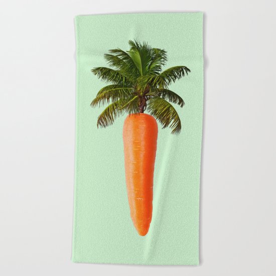 PALM CARROT Beach Towel