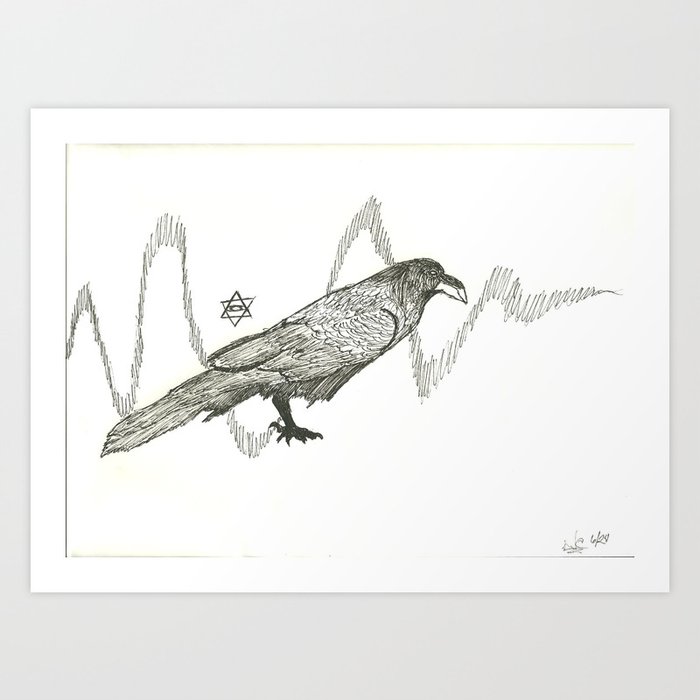 Hello Mr. Raven Art Print