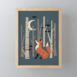 Winter Forest Fox Framed Mini Art Print