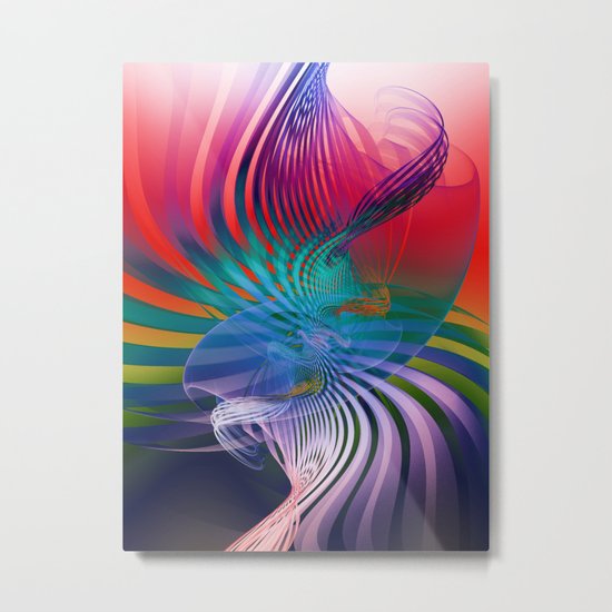 Gently Twisted Metal Print