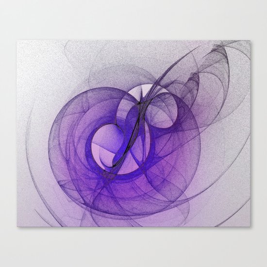 Mystery purple abstract fractal Canvas Print