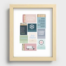 Salt Lake City Housewife Realness Matchbook Quotes Recessed Framed Print