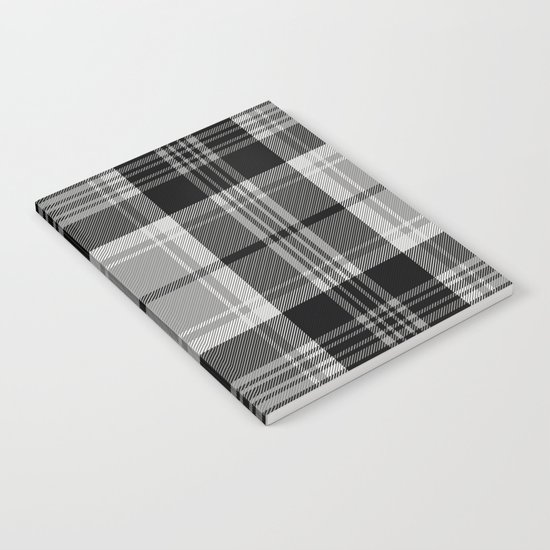 Black & White Tartan (var. 2) Notebook