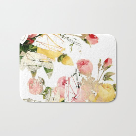 Frozen roses Bath Mat