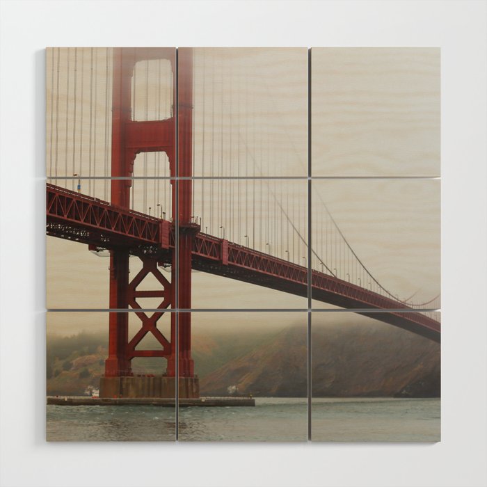 Golden Gate Fog Wood Wall Art