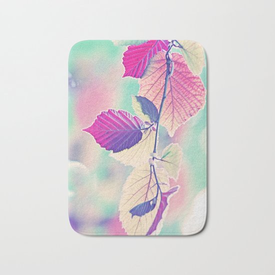 New & Fresh Hazelnut Leaves Bath Mat