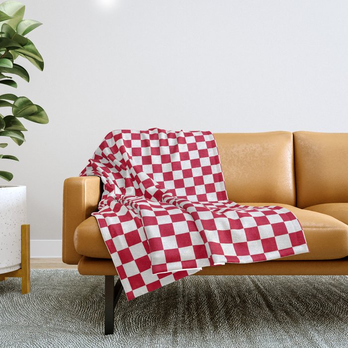 Red and White Check more colors Throw Blanket by LovelyLifestyle