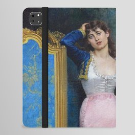 Magnificent: Declaration of Love - 19th Century French Belle epoque female portrait oil painting by Auguste Toulmouche for home, bedroom and wall decor iPad Folio Case