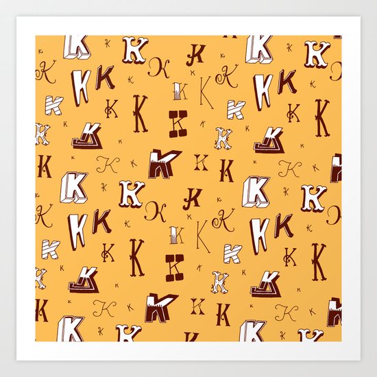 Letter Patterns, Part K Art Print