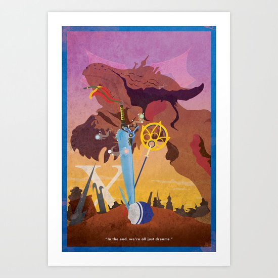 Vintage FF Poster X Art Print