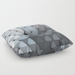Triangles Slate Blue Gray Floor Pillow