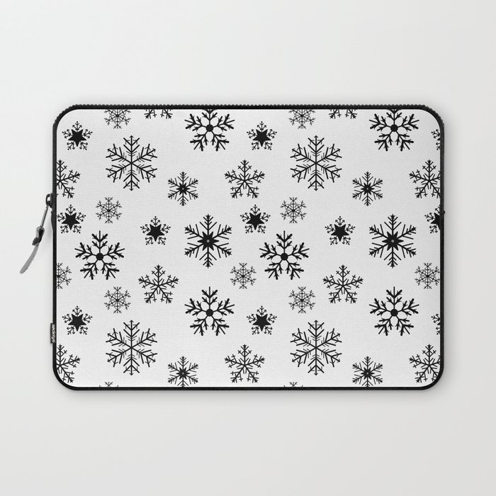 Black and White Christmas Pattern 9 Laptop Sleeve