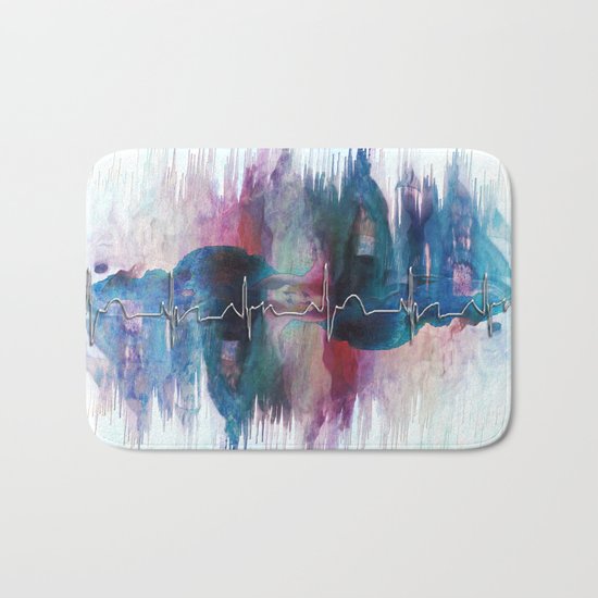 Heartbeat Drama Bath Mat