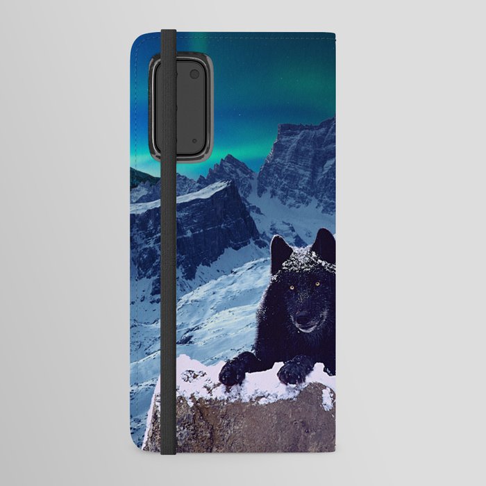 Black Wolf Moon Android Wallet Case