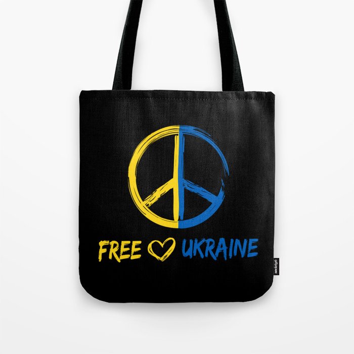 Free ukraine Heart ukraine yellow blue Tote Bag