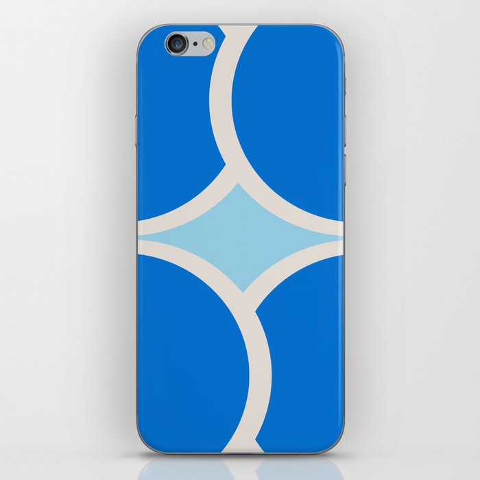 Scandinavian Mid-Century Modern Arch Abstract in Blue iPhone Skin