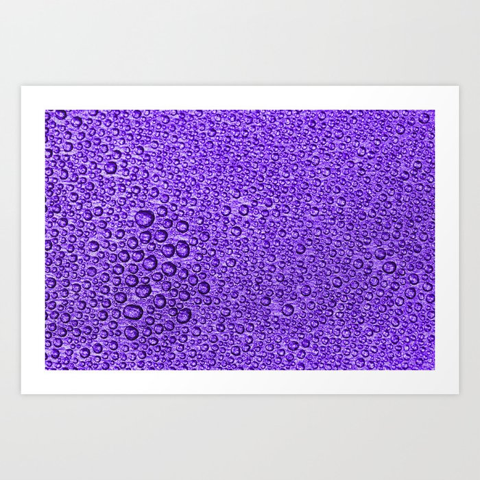 Water Condensation 05 Violet Art Print | Abstract, Nature, Photography, Pattern