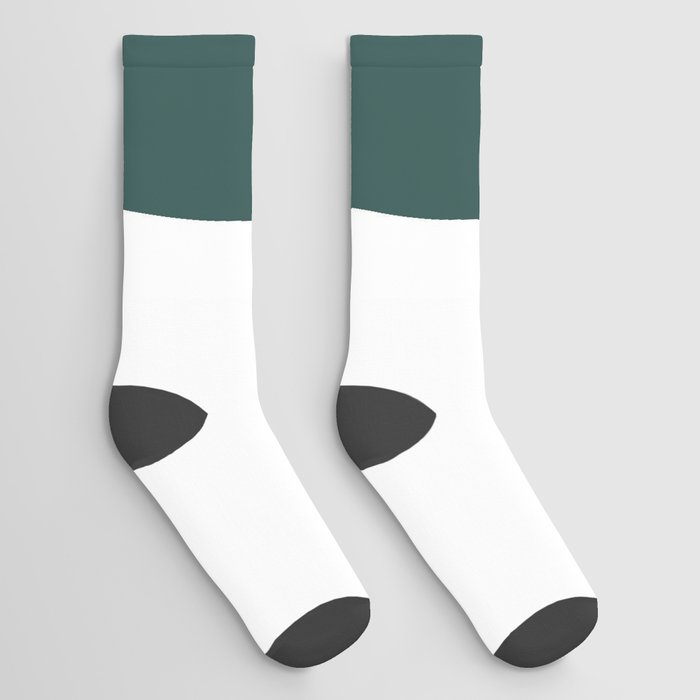 0 (Dark Green & White Number) Socks