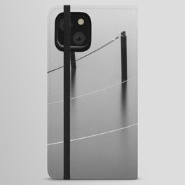 Mooring Poles in Black and White iPhone Wallet Case
