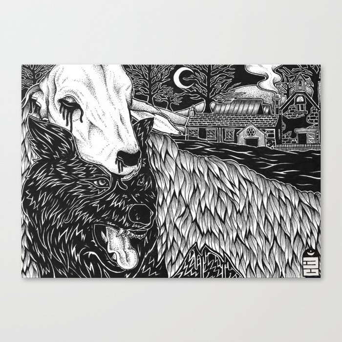 Wolf In Sheeps Clothing Canvas Print By Christopherworker Society6