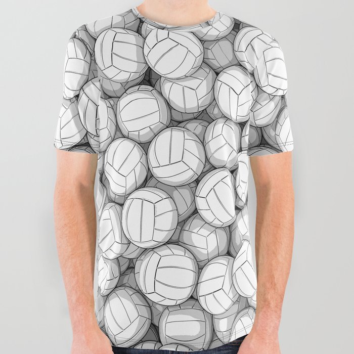 All I Want To Do Is Volleyball All Over Graphic Tee
