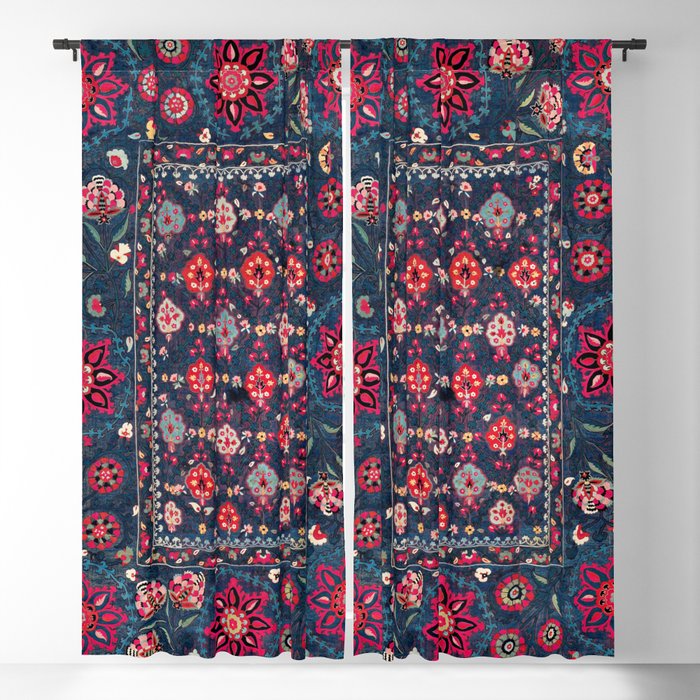 Lakai Suzani Shakhrisyabz Uzbek Embroidery Print Blackout Curtain